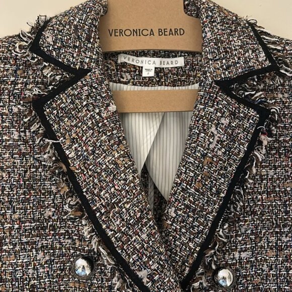 Veronica Beard Black and White Tweed Blazer - Picture 4 of 7